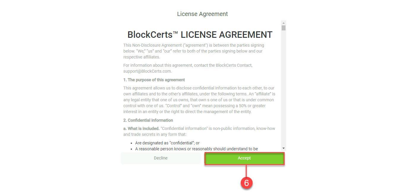 BlockCerts - License Agreement